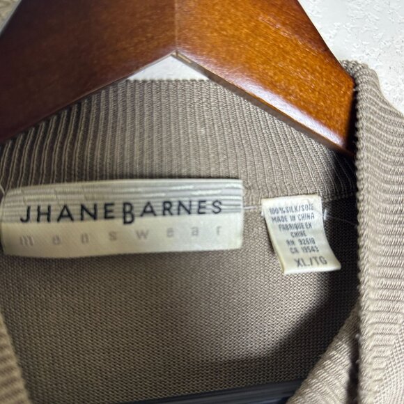 VTG Jhane Barnes Silk 90s Sweater Men XL Crewneck Pullover Lightweight Minimal - Picture 3 of 16